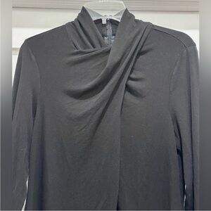 Elie Tahari Black Draped Blouse